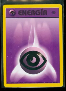 Pokemon PSYCHIC ENERGIA ENERGY 101/102 - 1st Edition Base Set - LP - SPANISH - Image 1
