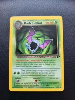 Vintage Pokemon Team Rocket Dark Golbat 24/82 Non-holo Rare WotC 2000 NM - Image 1