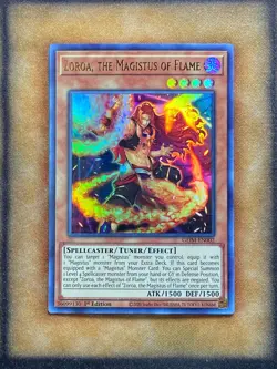 Yugioh Zoroa, the Magistus of Flame GEIM-EN002 Ultra Rare 1st Ed NM - Image 1