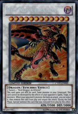 | Yugioh Red Nova Dragon CT07-EN005 Secret Rare 2010 Collectors Tin NM 🔥 | - Image 1