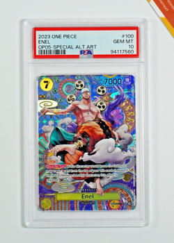 One Piece PSA 10 Enel #100 Special Alt Art OP05 2023 English - Image 1