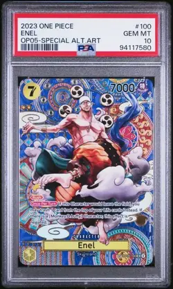 One Piece PSA 10 Enel #100 Special Alt Art OP05 2023 English - Image 2