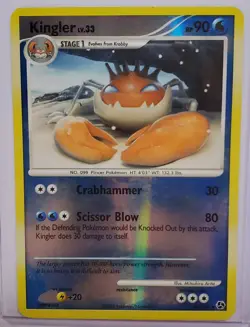 Pokemon Kingler 20/106 Great Encounters Reverse Holo Card English 2008 - Image 1