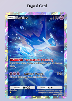 (Digital Card) Latios Full-Art 1⭐, Pokemon TCG Pocket, English - Image 1