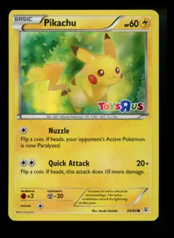 Pikachu 26/83 TOYS R US Generations 2016 Holo Pokemon Card TCG - Image 1
