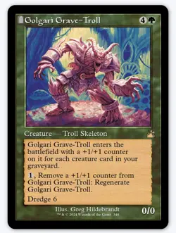 Foil Golgari Grave-Troll (Retro Frame) (Pack Fresh) - Ravnica Remastered (RVR) - Image 1
