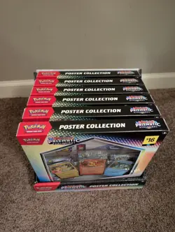 6x Pokemon Scarlet & Violet Prismatic Evolutions Poster Collection w/display box - Image 1