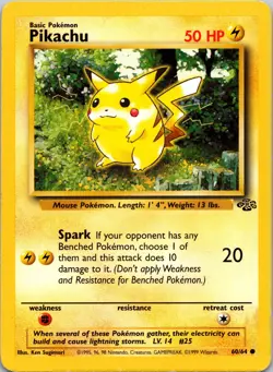 Pikachu 60/64 Jungle MP Pokemon TCG - Image 1