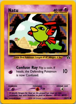 Natu 59/75 Common Neo Discovery MP Pokemon TCG - Image 1
