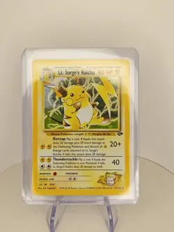 Pokemon TCG Lt. Surge's Raichu Holo Gym Challenge 11/132 MP - Image 1