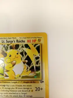 Pokemon TCG Lt. Surge's Raichu Holo Gym Challenge 11/132 MP - Image 4