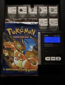 Pokemon Base Set Unlimited Booster Pack Charizard Art WOTC Sealed - Image 1