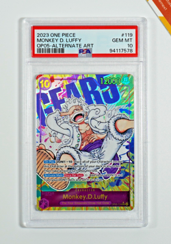 One Piece PSA 10 M.D.Luffy #119 Alternative Alt OP05 2023 English - Image 1