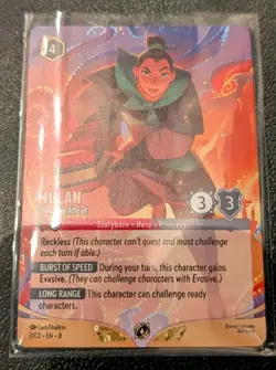 Disney Lorcana Challenge - Mulan Charging Ahead - Non-Foil Promo 7/C2-EN-8 - Image 1