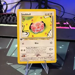 Snubbull 1st Edition Neo Revelation 55/64 LP Pokemon Card - Image 1