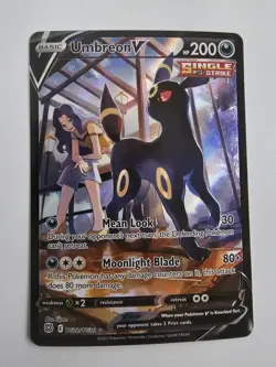 2022 Pokemon Umbreon V TG22/TG30 Brilliant Stars Trainer Gallery Holo Card NM - Image 1