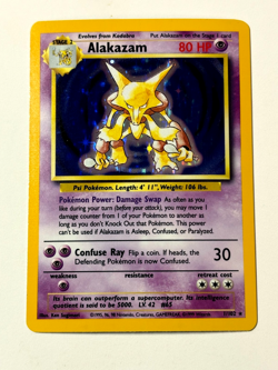 Alakazam 1/102 Pokemon Base Set Holo Rare TCG NM Card - Image 1