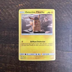 Detective Pikachu SM194 Sun Moon Black Star Promo Holo Rare Pokemon TCG Card LP - Image 1