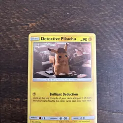 Detective Pikachu SM194 Sun Moon Black Star Promo Holo Rare Pokemon TCG Card LP - Image 2