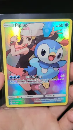 2019 Pokemon Piplup 239/236 Secret Art Rare Cosmic Eclipse NM+ - Image 1