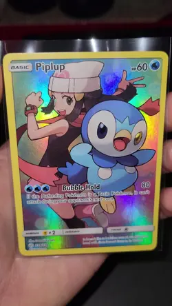 2019 Pokemon Piplup 239/236 Secret Art Rare Cosmic Eclipse NM+ - Image 2