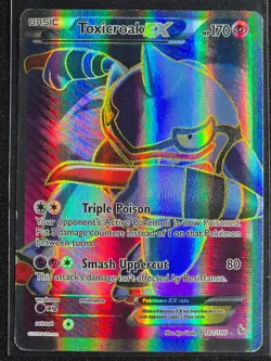 Toxicroak EX 102/106 (Full Art) Flashfire Heavily Played - Image 1