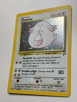 Pokemon TCG Chansey Base Set 2 3/130 Holo MP - Image 3