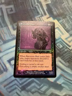 MTG Foil Ravenous Rats HP Invasion (Slightly Indented) - Image 1