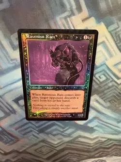 MTG Foil Ravenous Rats HP Invasion (Slightly Indented) - Image 3