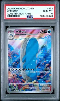 Pokemon Wailord Journey Together Illustration Rare #162 PSA 10 Gem Mint - Image 1