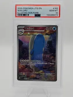Pokemon Wailord Journey Together Illustration Rare #162 PSA 10 Gem Mint - Image 3