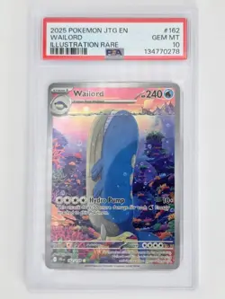 PSA 10 Gem Mint Wailord 162/159 Pokemon Journey Together - Image 1