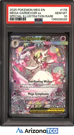 Pokemon 2025 Mega Gardevoir ex 178/132 SIR Mega Evolution GEM MINT PSA 10 - Image 1