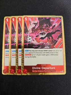 4x OP10-019 Divine Departure R Playset - One Piece TCG - Royal Blood English - Image 1
