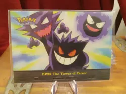 EP22 THE TOWER OF TERROR - BLUE LOGO - NON-HOLO - TOPPS POKEMON TV CARD NM - Image 1