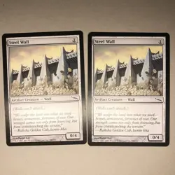 MTG 2x Steel Wall ~ Mirrodin Artifact Creature ~ Magic The Gathering Card - Image 1