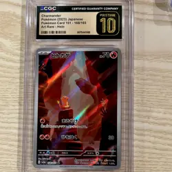 Pokemon Charmander 168/165 Sv2a Card 151 Art Rare Holo Japanese CGC 10 - Image 1