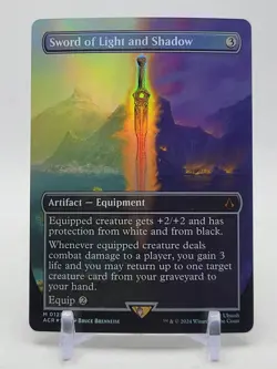 Sword of Light and Shadow Borderless Foil - MTG Universes Beyond Assassins Creed - Image 1