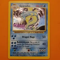 Pokemon Gyarados Base Set 6/102 Holo Rare English Card Mitsuhiro Arita - Image 1
