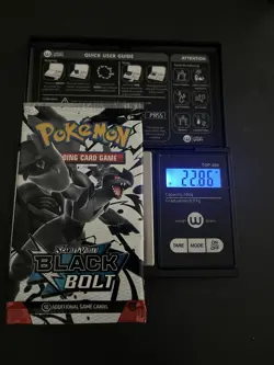 Heavy! 22.86g Pokemon TCG SV 10.5 Black Bolt Booster Pack Sealed! - Image 1