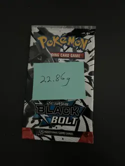 Heavy! 22.86g Pokemon TCG SV 10.5 Black Bolt Booster Pack Sealed! - Image 3