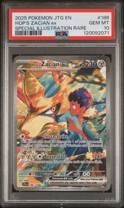 Pokemon Journey Together Hop’s Zacian 186/159 Special Illustration Rare PSA 10 - Image 1