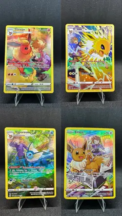 Pokemon Eevee Evolutions Trainer Gallery Lot (4)-Eevee Flareon Vaporeon Jolteon - Image 1