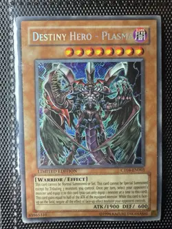 Destiny Hero - Plasma - CT04-EN003 - Secret Rare - Limited Edition LP Yugioh TCG - Image 1