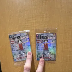 (2 CARDS - BUNDLE) Bandai One Piece Monkey D. Luffy Holo Cards Lot College BBAL - Image 1