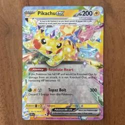Pokemon TCG Pikachu Ex Surging Sparks 057/191 Double Rare NM Card - Image 1