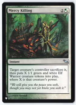 Mercy Killing U The List Reprints 231/301 NM - Image 1