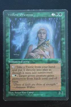 Magic The Gathering MTG WILLOW PRIESTESS Homelands MP Moderately Played - Image 1