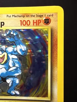 Pokemon 💎 1st Edition Machamp Holo Base Set 8/102 💎 NM- Great Centering - Image 3