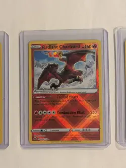 3x Radiant Charizard 020/159 Ultra Rare Holo - Crown Zenith Pokemon - Image 3